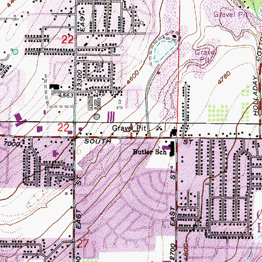 Topographic Map of Cobblerock Lane, UT
