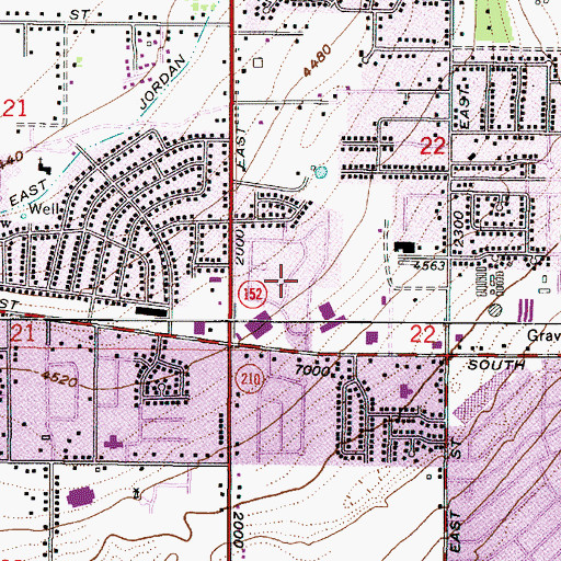 Topographic Map of Rolling Knolls, UT