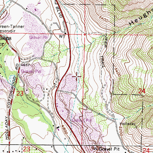 Topographic Map of Canyon Cove, UT
