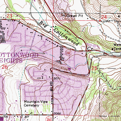 Topographic Map of Apple Valley, UT