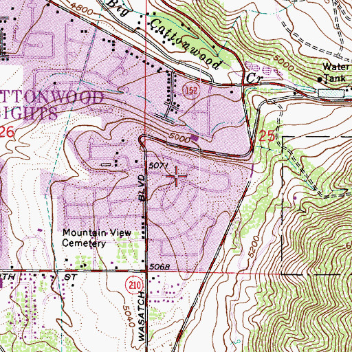 Topographic Map of Brighton Point, UT