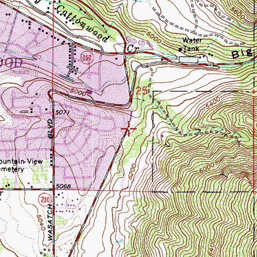 Topographic Map of Prospector Hills, UT
