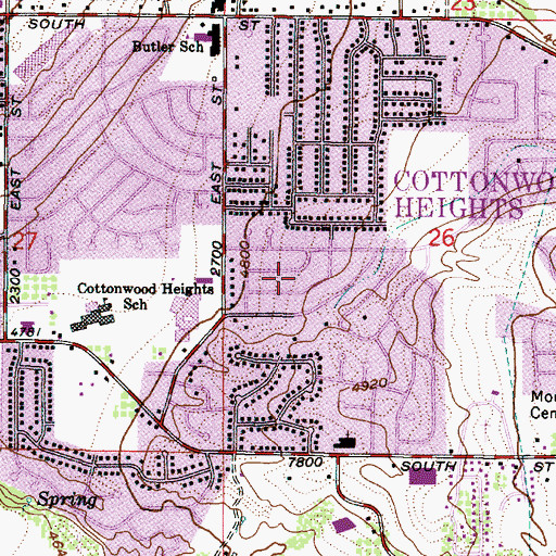 Topographic Map of Cherry Hills, UT
