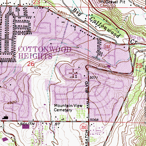 Topographic Map of Enchanted Hills, UT