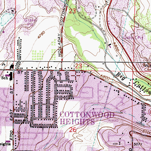 Topographic Map of Horizon Circle, UT