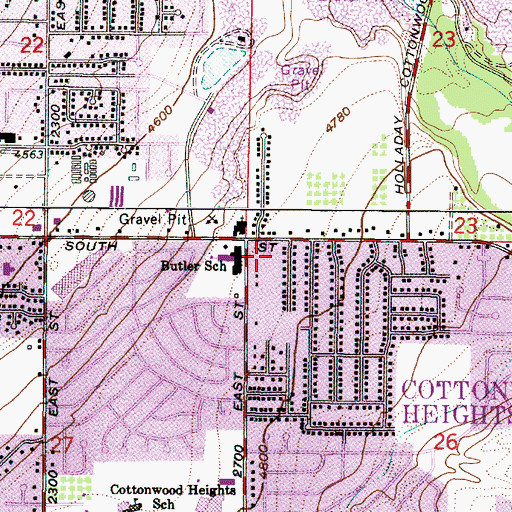 Topographic Map of Sunburst Circle, UT