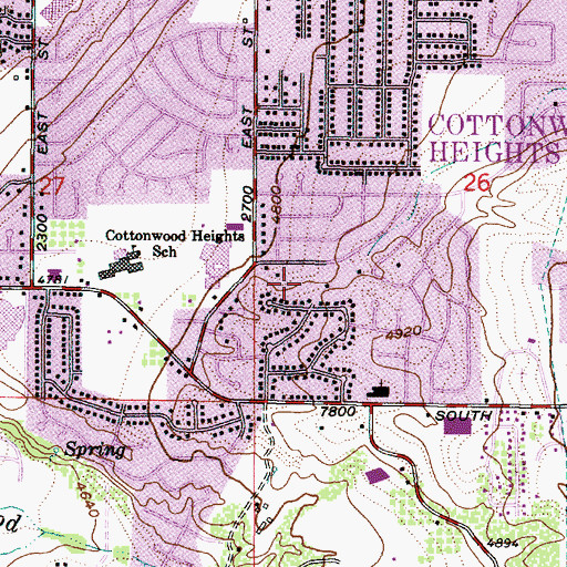 Topographic Map of Walnut Grove, UT