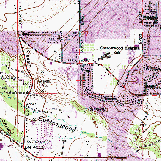 Topographic Map of Auburn Heights, UT