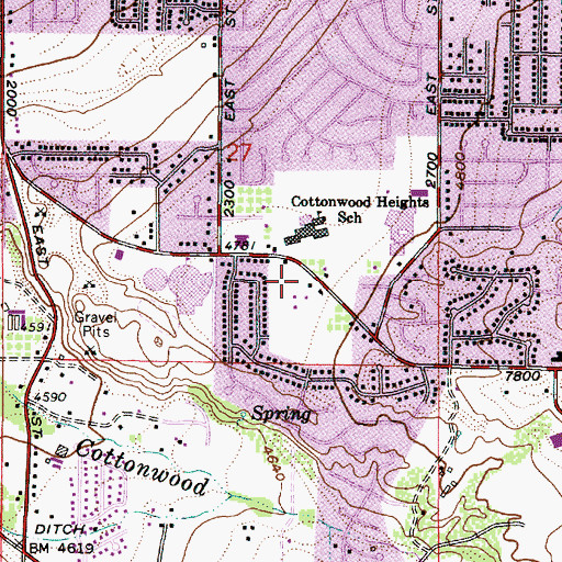 Topographic Map of Brighton View, UT