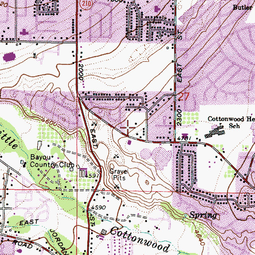 Topographic Map of Country View Lane, UT