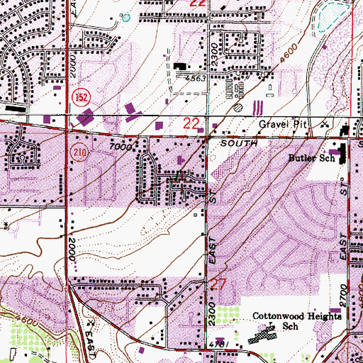 Topographic Map of Fyandale, UT