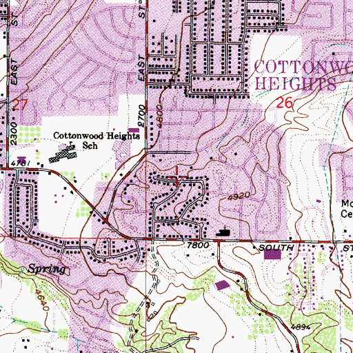 Topographic Map of Kino Heights, UT