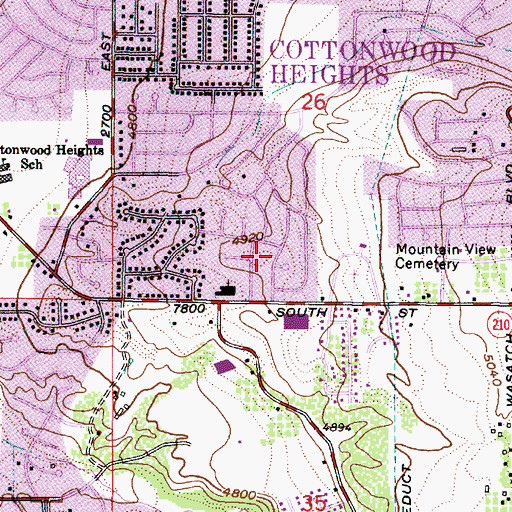 Topographic Map of Towne and Country Village, UT