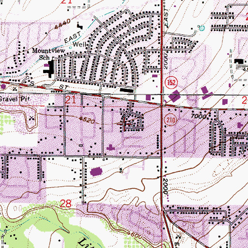 Topographic Map of De Ville Acres, UT