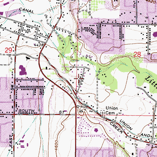 Topographic Map of Little Cottonwood Valley, UT