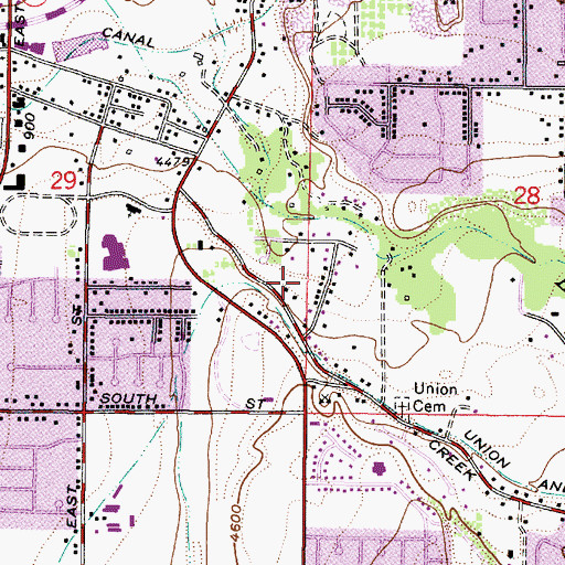 Topographic Map of Pebble Springs Estates, UT