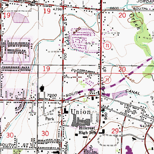 Topographic Map of Tara Estates, UT