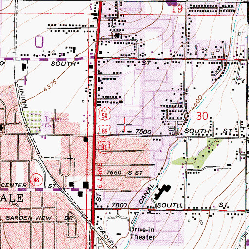 Topographic Map of Birchmont, UT