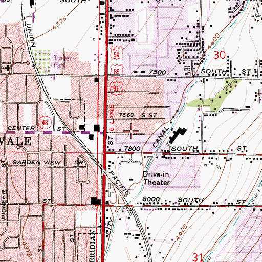 Topographic Map of George T Sharp, UT