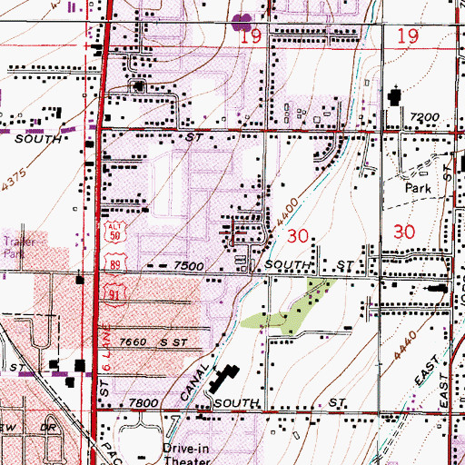 Topographic Map of Halelani, UT
