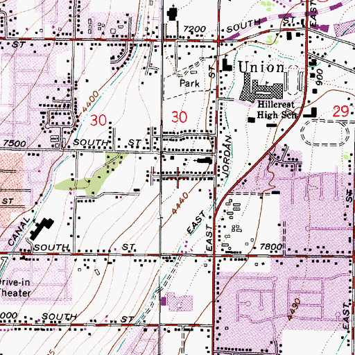 Topographic Map of Halelea, UT