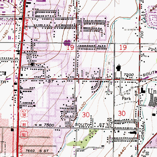 Topographic Map of Pepperidge, UT