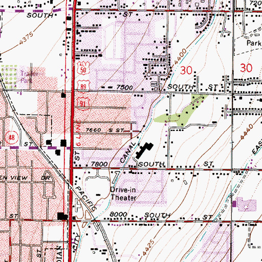 Topographic Map of Sandra Way, UT