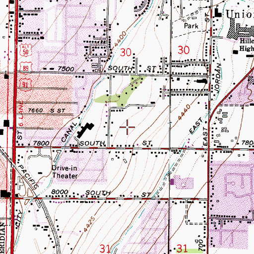 Topographic Map of Tamlee Village, UT
