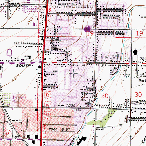 Topographic Map of Wanda Kay Estates, UT