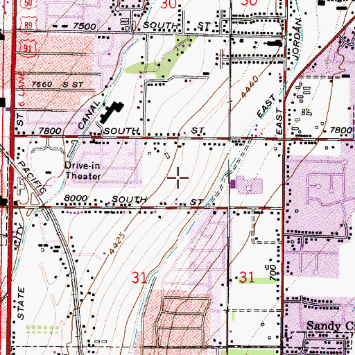 Topographic Map of Cheny Ridge Estates, UT
