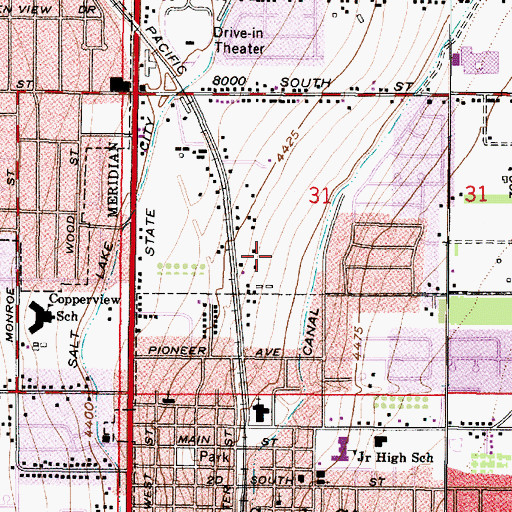 Topographic Map of Colony East Estates, UT