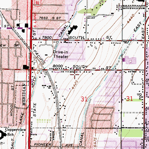 Topographic Map of Country Squire Acres, UT