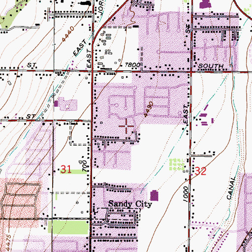 Topographic Map of Cedar Terrace, UT
