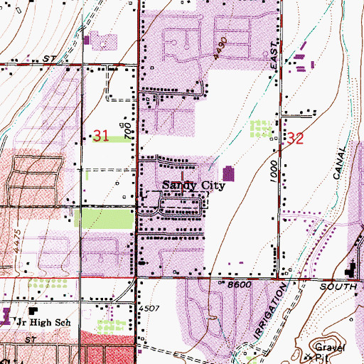 Topographic Map of Daysen Heights, UT