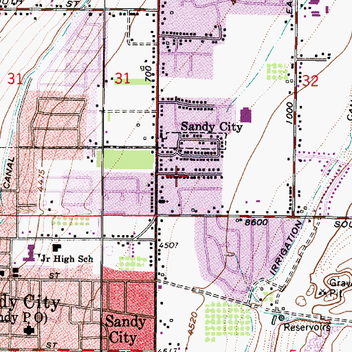 Topographic Map of Mountain Breeze, UT