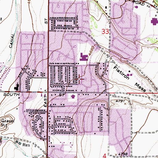 Topographic Map of Avalon Village, UT