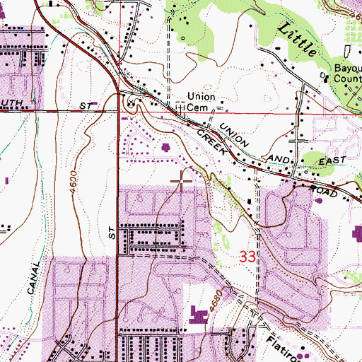 Topographic Map of Creek Crest, UT