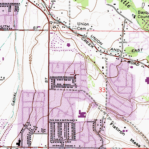 Topographic Map of Hidden Meadows, UT