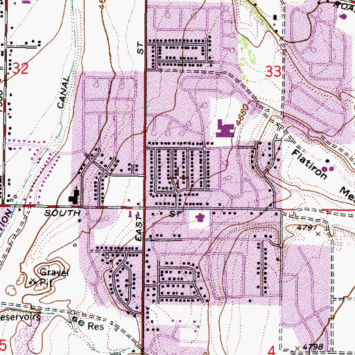 Topographic Map of Peruvian Park, UT