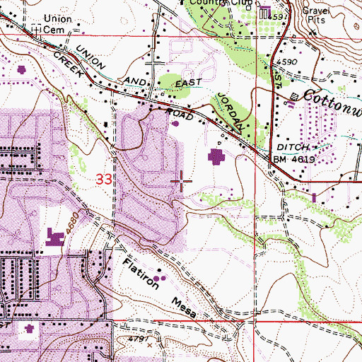 Topographic Map of Terrace Circle, UT