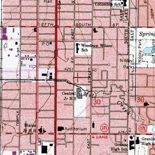 Topographic Map of Welby Avenue, UT
