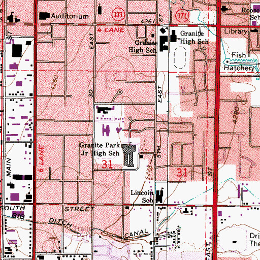 Topographic Map of Wendell Way, UT