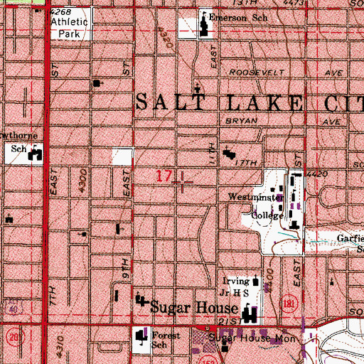 Topographic Map of West Grand View, UT