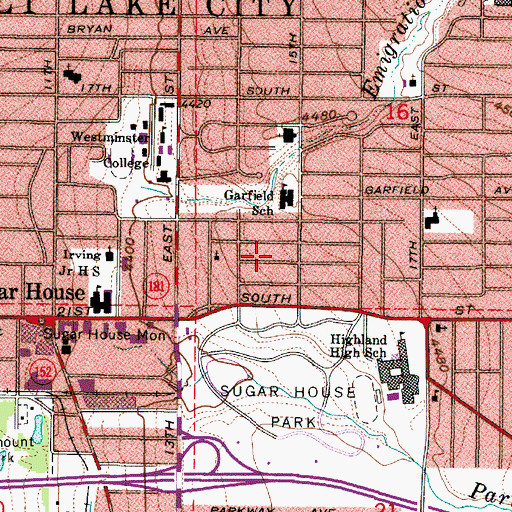 Topographic Map of Westminster Heights, UT