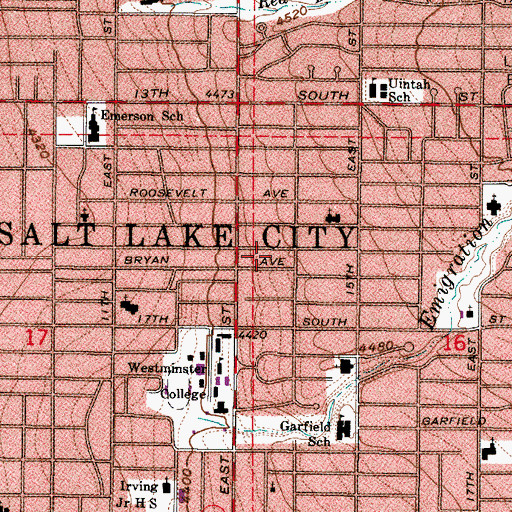 Topographic Map of Whitaker, UT