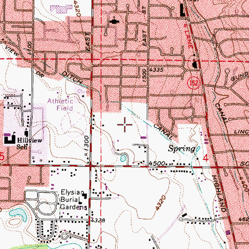 Topographic Map of Win Del, UT