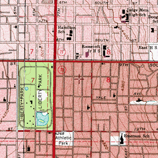 Topographic Map of Windsor Place, UT