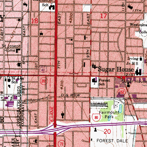Topographic Map of Winfield, UT