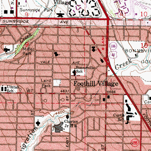 Topographic Map of Yale Heights, UT