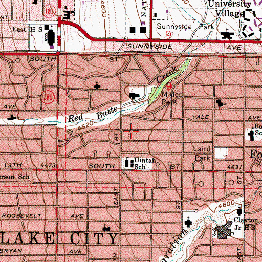 Topographic Map of Yale Park, UT
